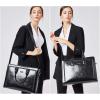 imageBOSTANTEN Women Genuine Leather Briefcase Tote Business Vintage Handbag 156quot Laptop Shoulder Bag BrownAblack