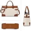 imageBOSTANTEN Womens Briefcase Leather Laptop Bag for Women 156 inch Computer Bag Messenger Business Work ToteApricot
