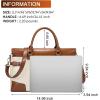 imageBOSTANTEN Womens Briefcase Leather Laptop Bag for Women 156 inch Computer Bag Messenger Business Work ToteApricot