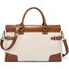 imageBOSTANTEN Womens Briefcase Leather Laptop Bag for Women 156 inch Computer Bag Messenger Business Work ToteApricot