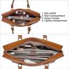 imageBOSTANTEN Womens Briefcase Leather Laptop Bag for Women 156 inch Computer Bag Messenger Business Work ToteApricot