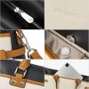 imageBOSTANTEN Womens Briefcase Leather Laptop Bag for Women 156 inch Computer Bag Messenger Business Work ToteBeige With Black