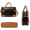 imageBOSTANTEN Womens Briefcase Leather Laptop Bag for Women 156 inch Computer Bag Messenger Business Work ToteBlack