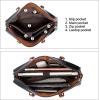 imageBOSTANTEN Womens Briefcase Leather Laptop Bag for Women 156 inch Computer Bag Messenger Business Work ToteBlack