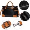 imageBOSTANTEN Womens Briefcase Leather Laptop Bag for Women 156 inch Computer Bag Messenger Business Work ToteBlack
