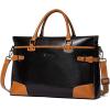 imageBOSTANTEN Womens Briefcase Leather Laptop Bag for Women 156 inch Computer Bag Messenger Business Work ToteBlack