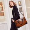 imageBOSTANTEN Womens Briefcase Leather Laptop Bag for Women 156 inch Computer Bag Messenger Business Work ToteBrown