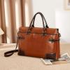 imageBOSTANTEN Womens Briefcase Leather Laptop Bag for Women 156 inch Computer Bag Messenger Business Work ToteBrown