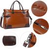 imageBOSTANTEN Womens Briefcase Leather Laptop Bag for Women 156 inch Computer Bag Messenger Business Work ToteBrown
