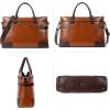 imageBOSTANTEN Womens Briefcase Leather Laptop Bag for Women 156 inch Computer Bag Messenger Business Work ToteBrown