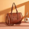 imageBOSTANTEN Womens Leather Laptop Tote Office Shoulder Handbag Vintage Briefcase 156 inch Computer Work PurseAbrown