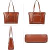 imageBOSTANTEN Womens Leather Laptop Tote Office Shoulder Handbag Vintage Briefcase 156 inch Computer Work PurseAbrown