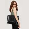 imageBOSTANTEN Womens Leather Laptop Tote Office Shoulder Handbag Vintage Briefcase 156 inch Computer Work PurseCblack
