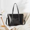 imageBOSTANTEN Womens Leather Laptop Tote Office Shoulder Handbag Vintage Briefcase 156 inch Computer Work PurseCblack