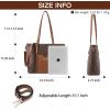 imageBOSTANTEN Womens Leather Laptop Tote Office Shoulder Handbag Vintage Briefcase 156 inch Computer Work PurseCoffeebrown