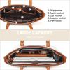 imageBOSTANTEN Womens Leather Laptop Tote Office Shoulder Handbag Vintage Briefcase 156 inch Computer Work PurseIbeigebrown