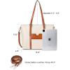 imageBOSTANTEN Womens Leather Laptop Tote Office Shoulder Handbag Vintage Briefcase 156 inch Computer Work PurseIbeigebrown