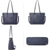 imageBOSTANTEN Womens Leather Laptop Tote Office Shoulder Handbag Vintage Briefcase 156 inch Computer Work PurseJcross Pattern Blue