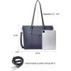 imageBOSTANTEN Womens Leather Laptop Tote Office Shoulder Handbag Vintage Briefcase 156 inch Computer Work PurseJcross Pattern Blue