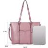 imageBOSTANTEN Womens Leather Laptop Tote Office Shoulder Handbag Vintage Briefcase 156 inch Computer Work PurseKpink