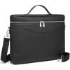 imageBOSTANTEN Laptop Bag for Women Work Tote Bag Leather Briefcase Messenger Bag for Bussiness Trip Fit for MacBookPro 16 InchBlack
