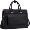 imageBOSTANTEN Leather Laptop Briefcase for Women Shoulder Bag 156 Inch Business Computer Work ToteCblack