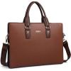 imageBOSTANTEN Leather Lawyers Briefcase Laptop Business Slim Bags for Men ampamp WomenCoffee Medium