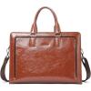 imageBOSTANTEN Women Genuine Leather Briefcase Tote Business Vintage Handbag 156quot Laptop Shoulder Bag BrownAbrown