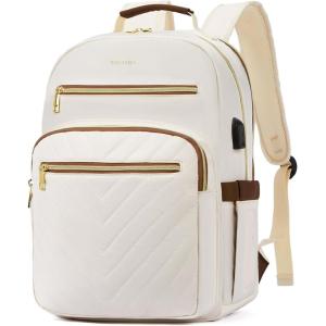 imageBOSTANTEN 156 Inch Laptop Backpack for Women College Teacher Computer Bag Travel Backpack Purse BrownBlackBeigebrown