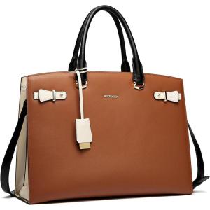 imageBOSTANTEN Briefcase for Women 156 Inch Genuine Leather Laptop Briefcase Shoulder Work Tote Bag PurseCbrown