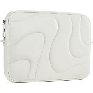 imageBOSTANTEN Laptop Sleeve 156 Inch Puffy Padded Laptop Bag Protective Case Water Resistant Compatible with MacBook Pro 16 InchBBeige