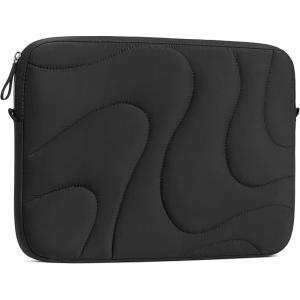 imageBOSTANTEN Laptop Sleeve 156 Inch Puffy Padded Laptop Bag Protective Case Water Resistant Compatible with MacBook Pro 16 InchBBlack