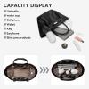 imageBOSTANTEN Large Tote Bags for Women Designer Top Handle Satchel with Magnetic Crossbody Purse Handbags with Adjustable StrapBlack