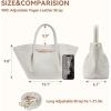 imageBOSTANTEN Large Tote Bags for Women Designer Top Handle Satchel with Magnetic Crossbody Purse Handbags with Adjustable StrapWhite