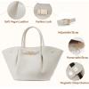 imageBOSTANTEN Large Tote Bags for Women Designer Top Handle Satchel with Magnetic Crossbody Purse Handbags with Adjustable StrapWhite