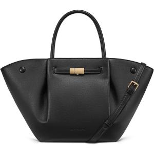 imageBOSTANTEN Large Tote Bags for Women Designer Top Handle Satchel with Magnetic Crossbody Purse Handbags with Adjustable StrapBlack
