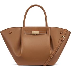 imageBOSTANTEN Large Tote Bags for Women Designer Top Handle Satchel with Magnetic Crossbody Purse Handbags with Adjustable StrapBrown