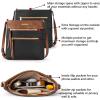 imageBOSTANTEN Crossbody Bags Purses for Women Trendy Soft Leather Shoulder Handbags with Adjustable Strap Zipper PocketA02black With Brown