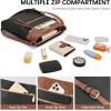 imageBOSTANTEN Crossbody Bags Purses for Women Trendy Soft Leather Shoulder Handbags with Adjustable Strap Zipper PocketA02black With Brown