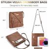 imageBOSTANTEN Crossbody Bags Purses for Women Trendy Soft Leather Shoulder Handbags with Adjustable Strap Zipper PocketA05brown