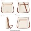 imageBOSTANTEN Crossbody Bags Purses for Women Trendy Soft Leather Shoulder Handbags with Adjustable Strap Zipper PocketB01white Beige