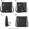 imageBOSTANTEN Crossbody Bags Purses for Women Trendy Soft Leather Shoulder Handbags with Adjustable Strap Zipper PocketB02retro Black