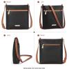 imageBOSTANTEN Crossbody Bags Purses for Women Trendy Soft Leather Shoulder Handbags with Adjustable Strap Zipper PocketB05black Pebble