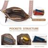 imageBOSTANTEN Crossbody Bags Purses for Women Trendy Soft Leather Shoulder Handbags with Adjustable Strap Zipper PocketBeige With Brown