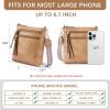 imageBOSTANTEN Crossbody Bags Purses for Women Trendy Soft Leather Shoulder Handbags with Adjustable Strap Zipper PocketCamel Brown