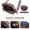 imageBOSTANTEN Crossbody Bags Purses for Women Trendy Soft Leather Shoulder Handbags with Adjustable Strap Zipper PocketWine Red