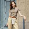 imageBOSTANTEN Small Bucket Bags for Women Crossbody Bag Vegan Leather Shoulder Purse with Card SlotsBeige