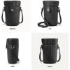 imageBOSTANTEN Small Bucket Bags for Women Crossbody Bag Vegan Leather Shoulder Purse with Card SlotsBlack