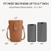 imageBOSTANTEN Small Bucket Bags for Women Crossbody Bag Vegan Leather Shoulder Purse with Card SlotsBrown