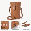 imageBOSTANTEN Small Bucket Bags for Women Crossbody Bag Vegan Leather Shoulder Purse with Card SlotsBrown